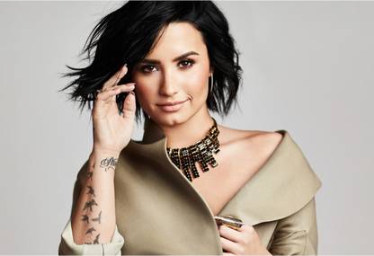 Poster Demi Lovato American Way Magazine Large Poster (36 X 24 Inch, Multicolour) Fine Art Print