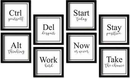 Framed Poster Set of 8 Perfect for home décor size (10 x 10 ) Inch4 Paper Print