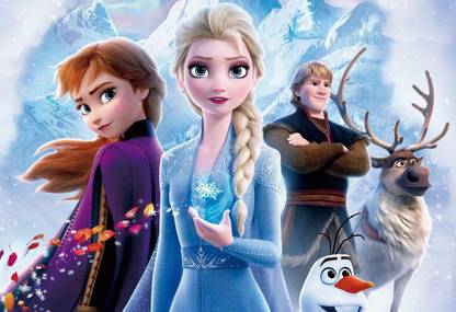 Poster Frozen Queen Elsa (Large Poster, 300GSM Matt, 36x24 Inches, Rolled, Multicolor) Fine Art Print