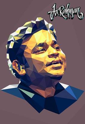 Wall Poster A R Rahman Photo Art (Wall Wall Poster , 300GSM Matt, 13x19 Inches, Rolled, Multicolor) Fine Art Print
