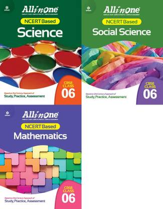 Arihant All In One Cbse Mathematics - Science - Social Science For Class 6th 
 ( Set Of 3 Books )