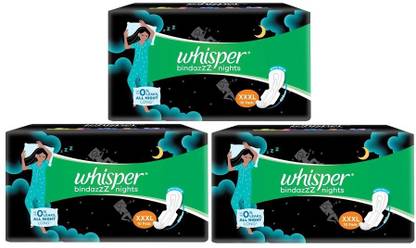 Whisper Nights XXXL - 10+10+10 Counts Sanitary Pad