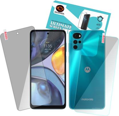 Olonga Front and Back Screen Guard for MOTO g22