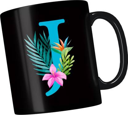 Letter J Alphabet Designer Printed|Special Gift Item for BF/GF|Coffee/Tea Ceramic Coffee Mug