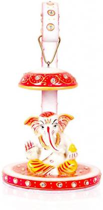 rajwada arts Ganesh Ji Sitting Under Chatra Decorative Showpiece  -  20 cm