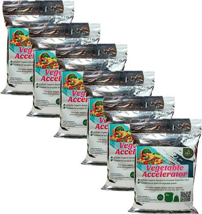 SKV Organics Vegetable Accelerator Fertilizer for All types of Vegetable plant 75gm x 6 pack Fertilizer