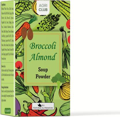 AGRI CLUB Instant Broccoli Almond Soup Powder 15 Sachets (each 15 gm)