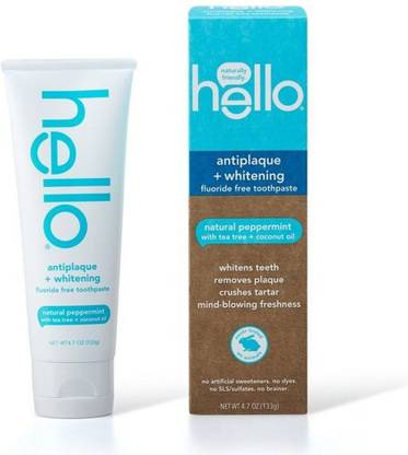 HELLO Antiplaque and Whitening Fluoride Free Toothpaste Toothpaste