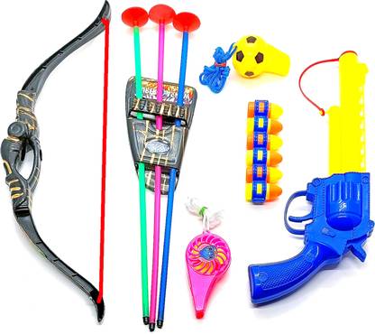 Dynamic Retail Global Gun Toys for Boys With Bullets, Archery Bow & Arrows, Blaster Guns & Darts O2 Guns & Darts