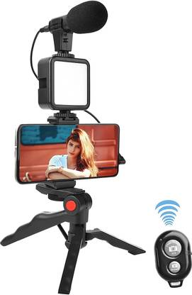 Designbase VIDEO MAKER KIT WITH MICROPHONE FOR VIDEO RECORDING WITH LIGHT Tripod Kit Tripod Kit