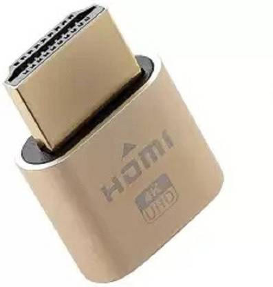Mak World HDMI Adapter 0.01 m HDMI 4K Dummy Plug, High Resolution Headless Virtual Monitor Display Adapter