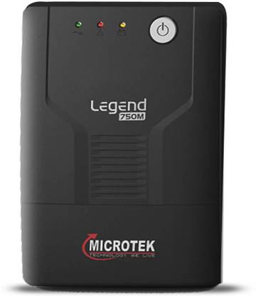 Microtek UPS LEGEND 750M 230 V Online/double-conversion Tower Model UPS with Overload Protection with Digital Display 2 Outlet Plugs