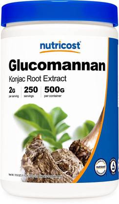 Nutricost Glucomannan Konjac Root Extract 2 g per serving 250 servings