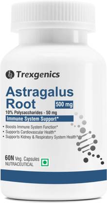 Trexgenics ASTRAGALUS 10% Polysaccharides 500 mg Immunity VEGAN & NON-GMO (60Vcaps)