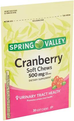 Spring Valley Natural Cranberry 500 Mg Soft Chews (30 Chews)