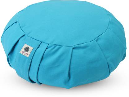 Core Asana Yoga Asanas Sitting Cushion Buckwheat For Meditation and Exercise Pleated Cyan Yoga Blocks