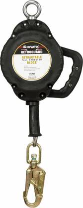 inovatix Retractable Fall Arrestor Block with 6M Webbing with Steel Swivel Snap Hook Assisted Braking Belaying Device