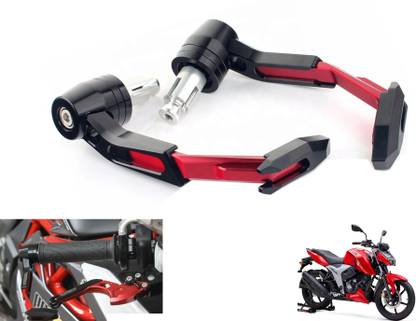 Generox CNC Aluminium Lever Guard Red For Apache RTR 160 4V Bike Crash Guard