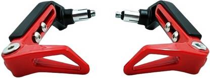 OBEROI'S TRADERS Adjustable Red Handlebar Brake Clutch Lever Guard Protector for All Bikes Bike Crash Guard