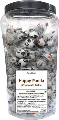Veg E Wagon Happy Panda Chocolate Balls Candy White Balls Wafer Balls, Chocolate Balls Candy