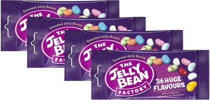 The Jelly Bean Factory Gourmet Jelly Bean Candy -50 g, Pack of 4, Mix Fruit Jelly Beans