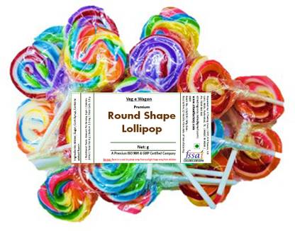 Veg E Wagon Round Shape Lollipop 1000 g Multi Lollipop