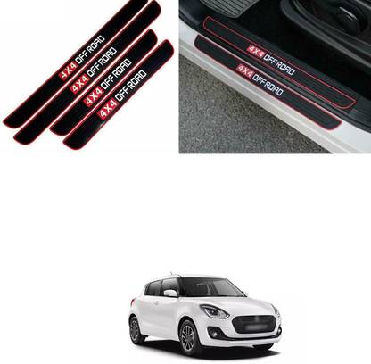 XZRTZ Door Bumper Entry Guards Sill Scuff Cover Panel Step Protector C398 Matte, Glossy Maruti Swift Side Garnish