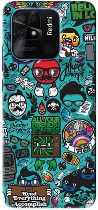 NDCOM Back Cover for Redmi 10 Power Cool Doodle Art Printed