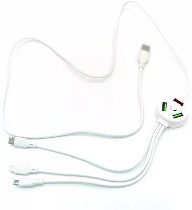 Wifton Power Sharing Cable 1.2 m Extended mobile data cable 3 Plug 3 Usb port 3.1A-FR