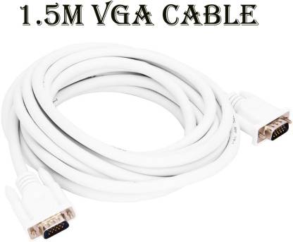 POZUB VGA Cable 1.5 m Flexible High speed Cpu To Monitor VGA Cable For Tv,Computer,Laptop TV-out Cable