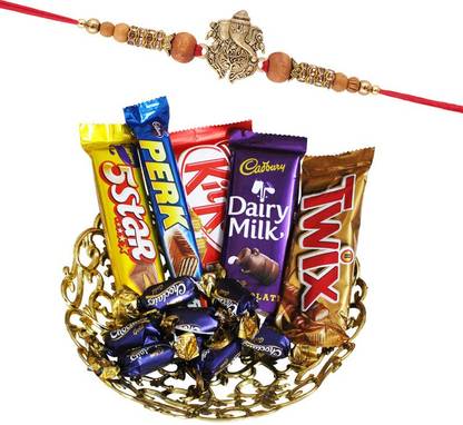 SurpriseForU Sukhad Rakhi | 10 Pieces Chocolate Gift Tray Combo