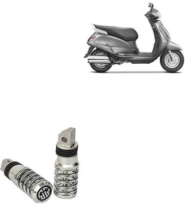 SEMAPHORE Spring Style Silver Metal Motorcycle Footrest For Suzuki Access 125 Foot Rest