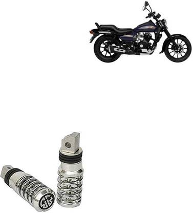 SEMAPHORE Spring Style Silver Metal Motorcycle Footrest For Bajaj Avenger 150 Foot Rest