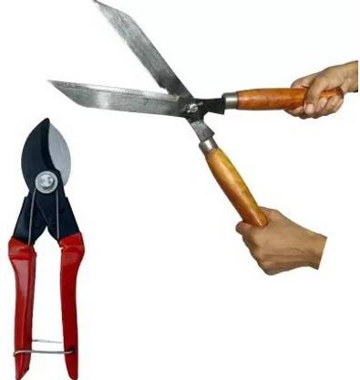 Green India Gardening Tools Grass cutter scisoor wood handle and hevy cutter Garden Tool Kit Garden Tool Kit