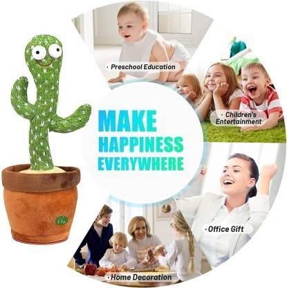 SNM97 & Chief by Flipkart Dancing Cactus Talking Toy Cactus Plush Toy Recording Repea