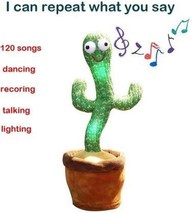 एस ट्रेडर्स ™Cute and Funny Dancing Cactus Soft Creative Kids Educational Musical Kids Toy