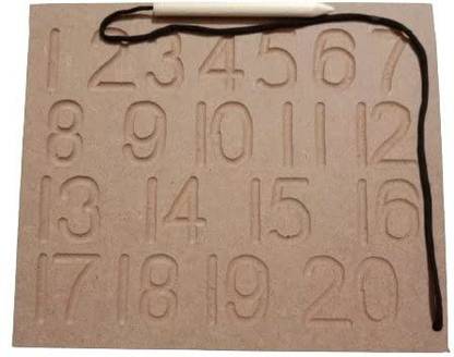 DgCrayons Wooden Numbers Hand Writing Practice Tracing Board,Counting (1-20) Tracing Slate