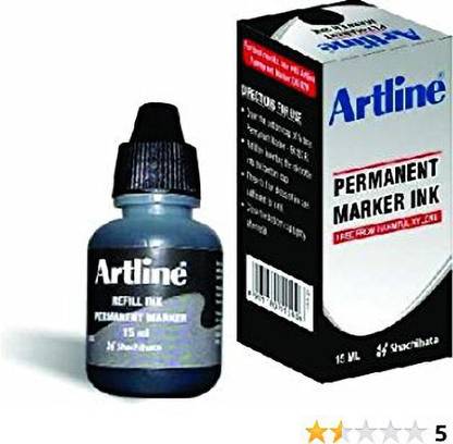 Artline Permanent Marker Ink Black 15 ml Marker Refill