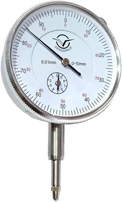 Mass Pro Metric Dial Indicator, 0-10mm x 0.01mm Precision Test Gauge Measuring Instrument Dial Indicator