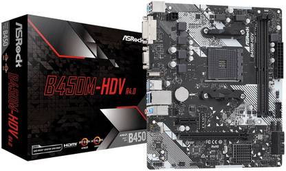 ASRock B450M-HDV AM4Socket Micro-ATX AMD B450 Chipset DDR4 Motherboard for Desktop