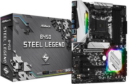 ASRock B450 Steel Legend AM4Socket ATX AMD B450 Chipset DDR4 Motherboard for Desktop