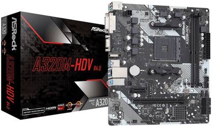 ASRock A320M-HDV AM4Socket Micro-ATX AMD 320 Chipset DDR4 Motherboard for Desktop