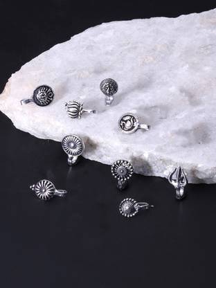 Kairangi Silver Plated Brass Nose Ring