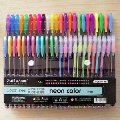 KOBBET Pack of 48 pcs neon color pen art & craft,project pen 1.0mm painting purpose pen Pen Gift Set