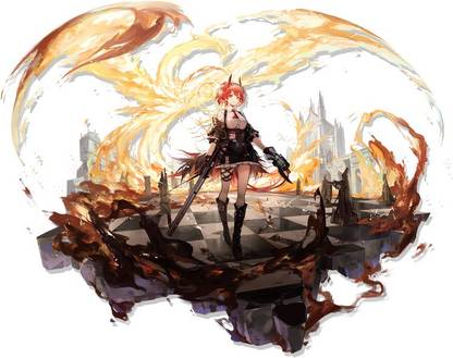 Arknights Fiammetta Arknights Huanxiang Heitu Single Fringe Matte Finish Poster Paper Print