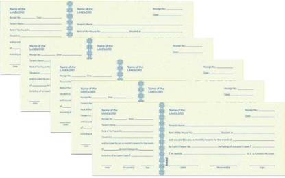Kshivi Rent Receipt Book 1-Part 50 Sets ( Pack Of 5 ) 5 Rent Book 1-Part Rent Book