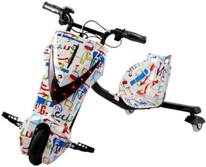 Aastha 360° Rotating Tricycle Electric Drift Scooter for Kids 6 Years & Up (White) Kids Scooter