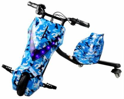 Aastha 360° Rotating Tricycle Electric Drift Scooter for Kids 6 Years & Up (Blue) Kids Scooter