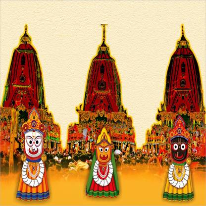 Wall gallery 45.72 cm Legend surrounding the Temple of Lord Jagannath Glowing Sticker18 x 12 Inc Self Adhesive Sticker
