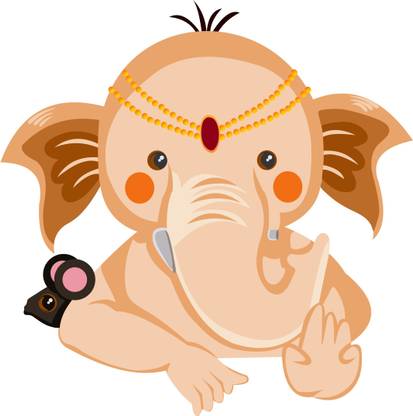 Decoration Stickers 48 cm Ganesh chaturthi wishes templates Self Adhesive Sticker